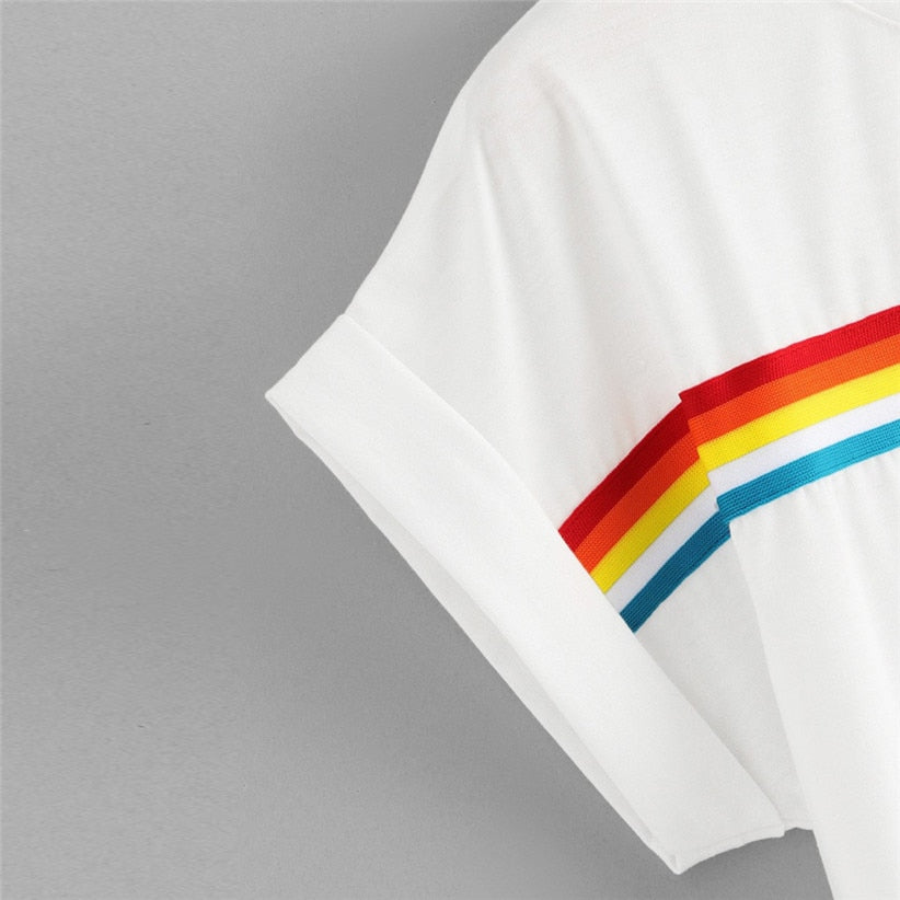 Rainbow Cropped T-Shirt