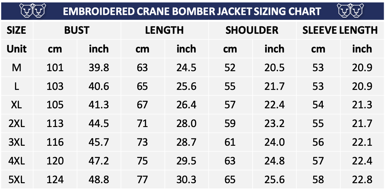 Embroidered Crane Bomber Jacket