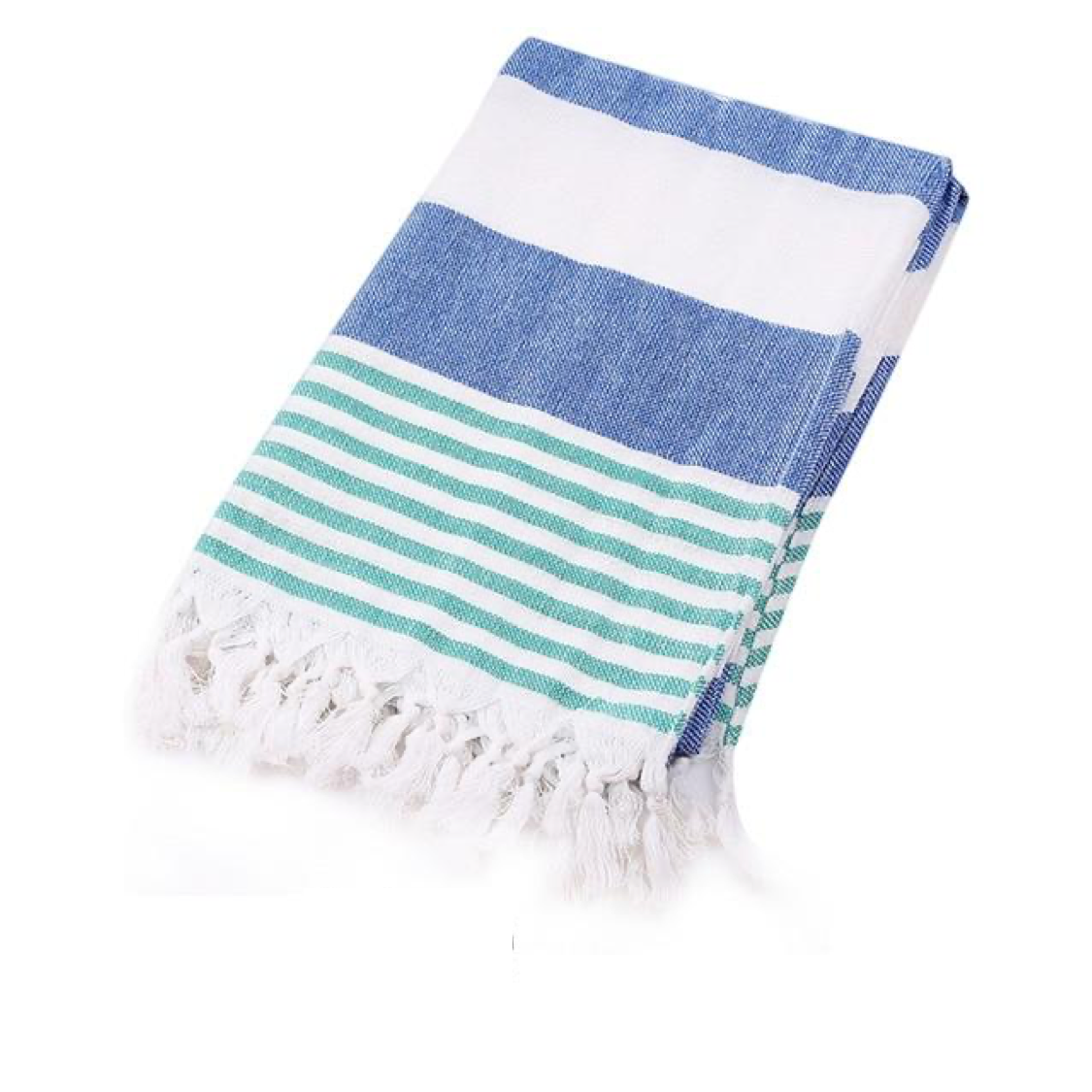 Blue. green and white Turkish Towel